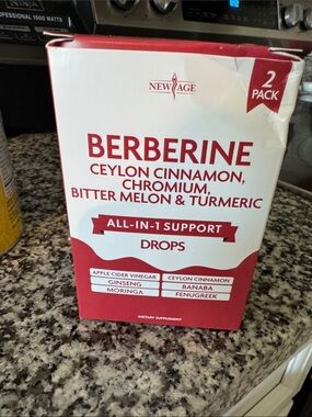 New Age Berberine All-In-1 Support Drops - Red/White Box (2 Pack)